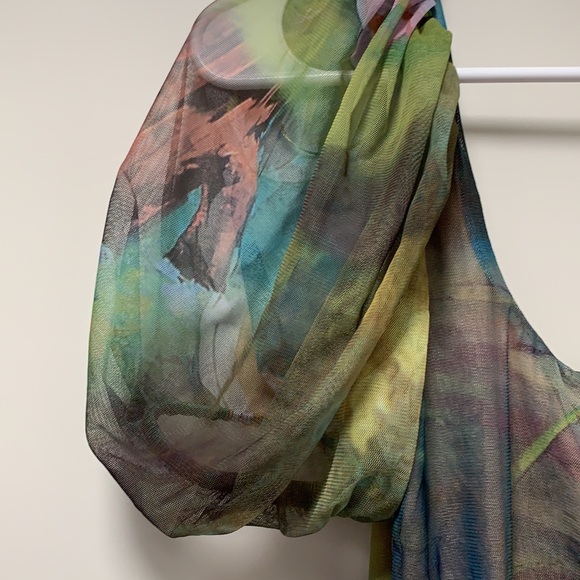 Zara Disney Bambi Print Tulle Midi Dress NWT Small - Picture 8 of 13